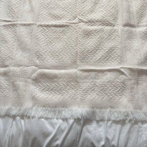 Vintage 60s 70s All Mine Baby Bear Blanket Lovey Pink 38.5x35.5 Acrylic Nursery‎